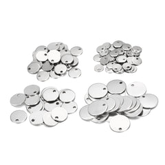 DIY Jewelry Accessories Material 6-30mm Stainless Steel Round Pendant Metal Tag Round Dog Tag Pendant