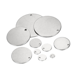 DIY Jewelry Accessories Material 6-30mm Stainless Steel Round Pendant Metal Tag Round Dog Tag Pendant