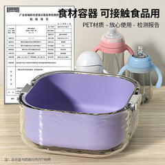 Double-layer Vegetable Washing Basin Draining Basket Six-piece Set Kitchen Living Room Household Washing Fruit Plate Simple Plastic Vegetable Washing Basket